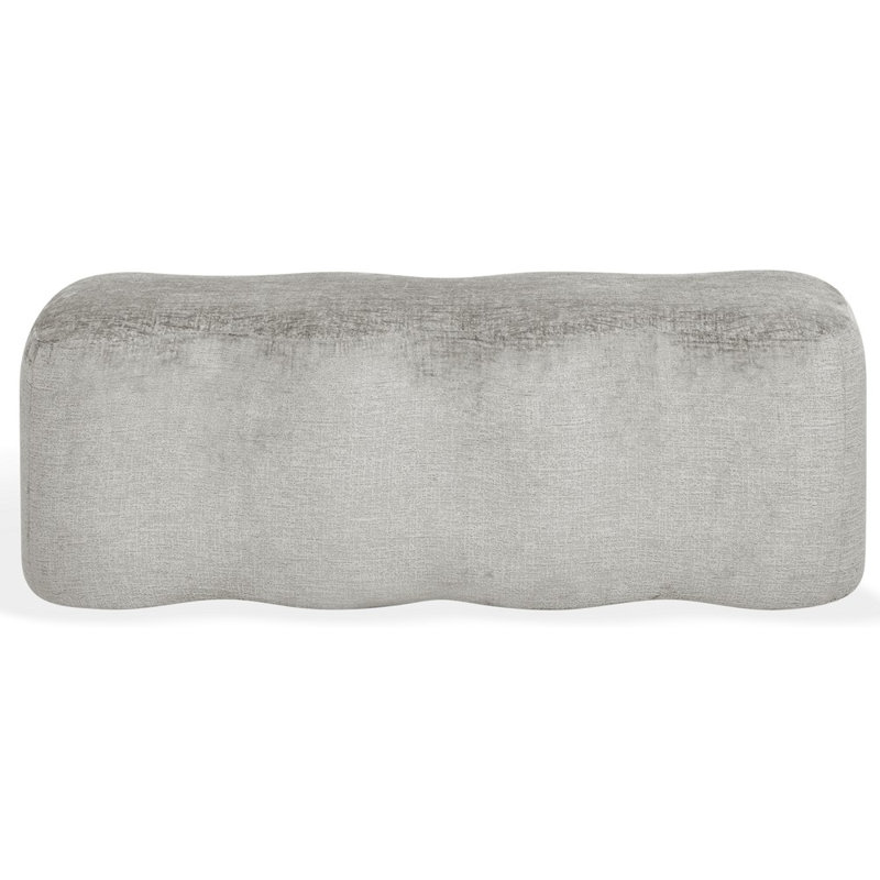 Jacqualessa Chenille Bench, Light Brown Chenille