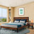2-Pcs Bedroom Set Callisto – Solid Wood Platform Bed Frame & Matching Nightstand. Mid-Century Modern Farmhouse. 800 lbs Capacity. No Box Spring Needed-1556730011-1556730012