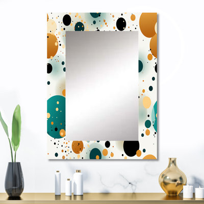 Sriharan Industrial Fusion Polka Dots Pattern - Polka dots  Unique Wall Mirror, Graphic Print, Geometric Mirror, Printed Metal Art