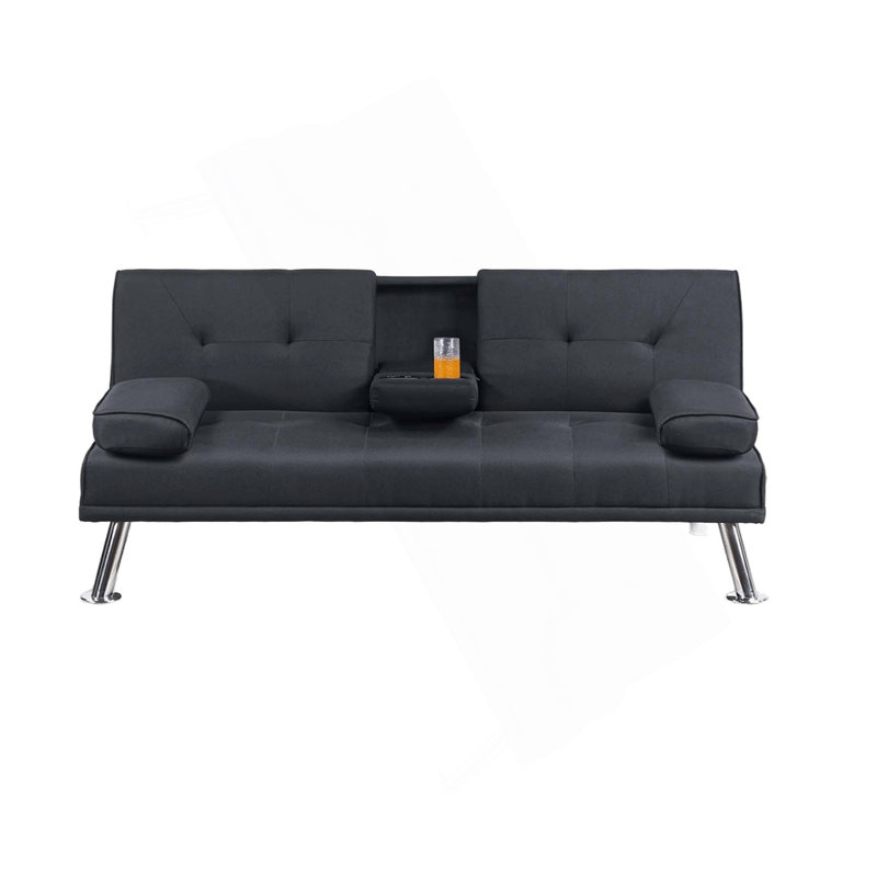 Canapé-lit pliable rembourré en tissu moelleux rembourré pour salon
