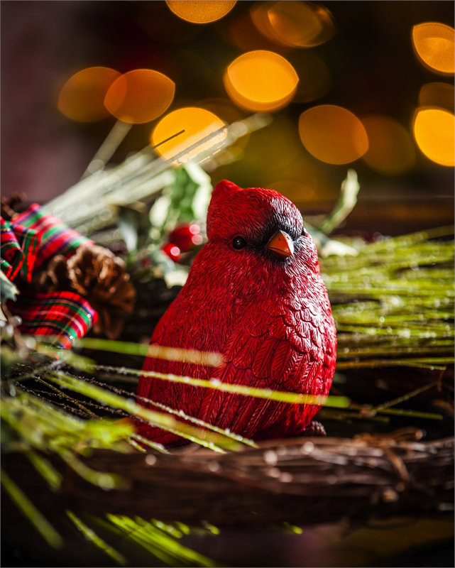 Décoration cardinal en polystone