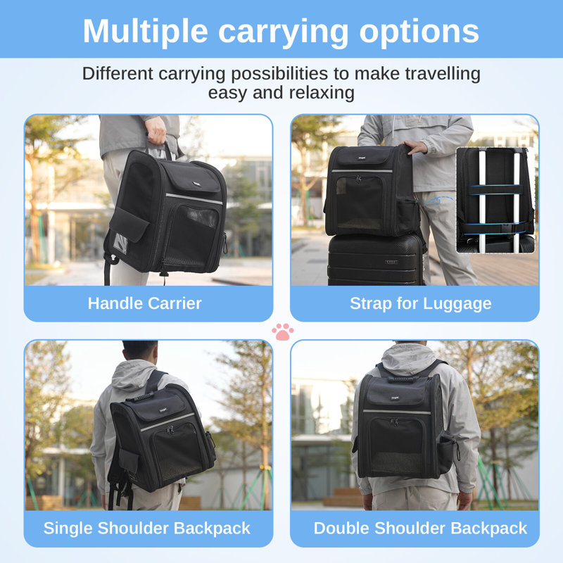 Pet Carrier with 1 Door, Black