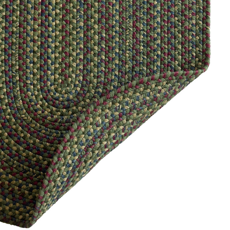 Tapis d'intérieur réversible tressé Maplewood, Avocat multicolore, Ovale 7 pi x 9 pi