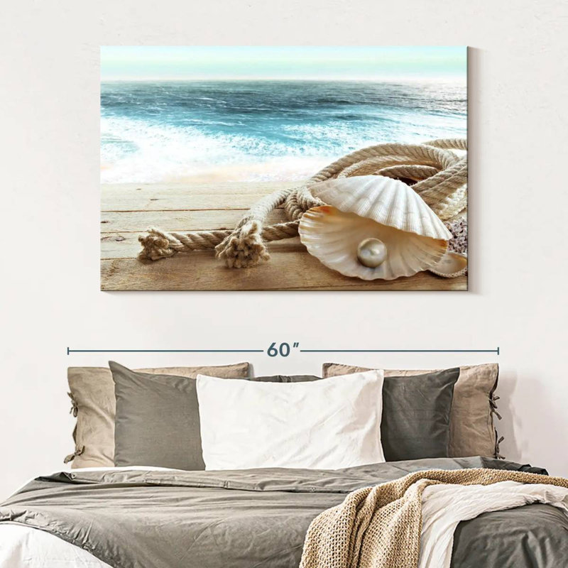 Aletra Shiny Pearl In A Shell, 34" H x 51" W