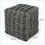 Ottoman Fabric Pouf 16x16x16, for Living Room/Bedroom | Teal Blue Fabric