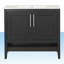 Meuble-lavabo simple 36 po avec plateau en céramique Sangavi