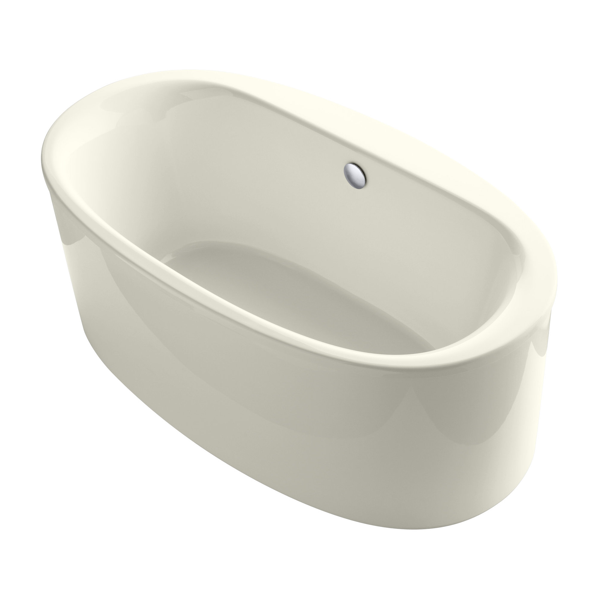 Sunstruck 65.5" L x 36" W Free standing Soaking Bathtub, Biscuit
