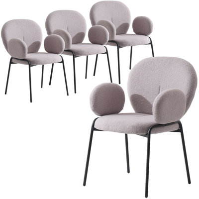 Chaise avec accoudoirs en tissu Amelia