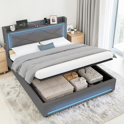 Upholstered Ottoman Storage Bed