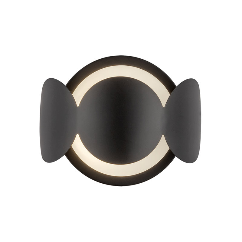 Ciel 1 - Light Flush Mounted Sconce, Black/White, Black