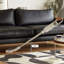 Causeuse-coussin standard en similicuir noir