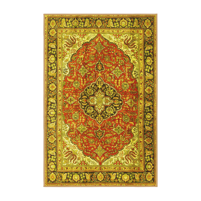 Washable Oriental Indoor Rug, Rectangle 3' x 5'