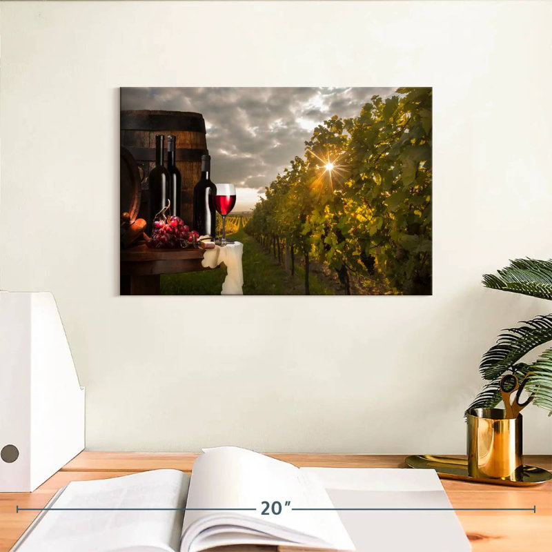 Yarlin Tuscan Red Wine, 8" H x 12" W