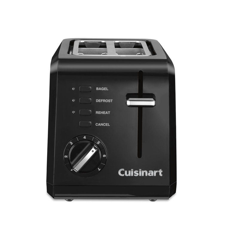 Cuisinart 2-Slice Compact Plastic Toaster, Black