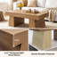 Table basse 47,5 "rectangulaire pour le salon, finition bois naturel