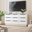 Commode 9 tiroirs en bois avec tiroirs profonds - Commode blanche moderne pour chambre à coucher et garde-robe | Idée de cadeau