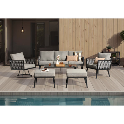 Eaker 6 Piece Seating Group with Cushions