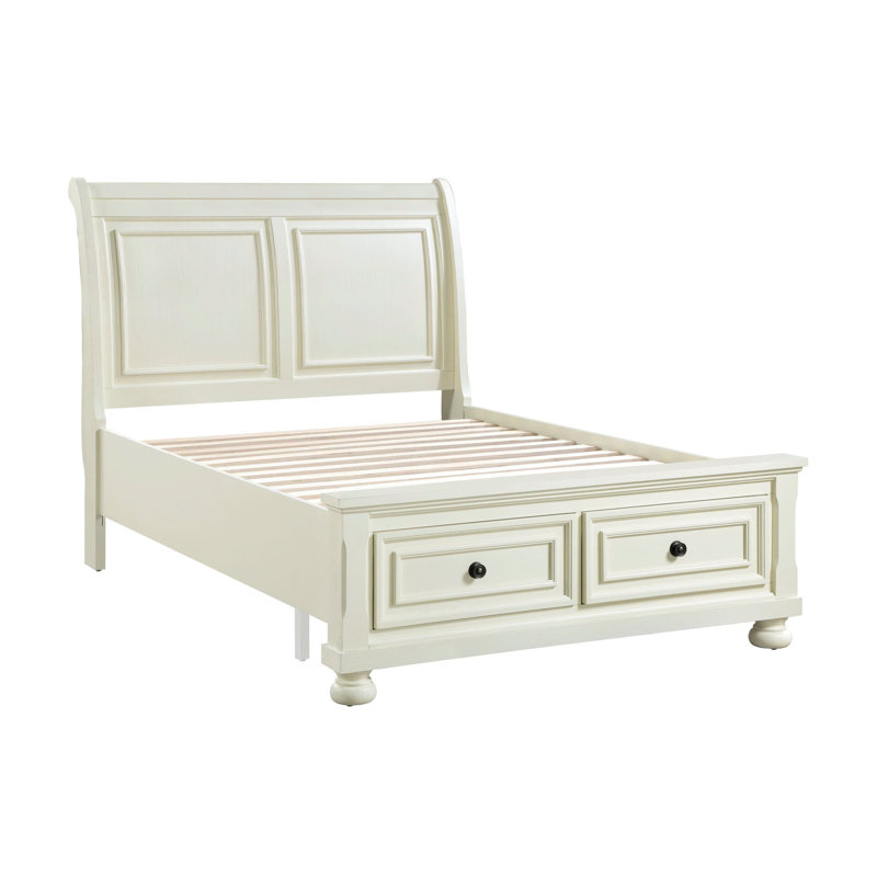 Kynsleigh Low Profile Storage Platform Bed, Oyster White, Full
