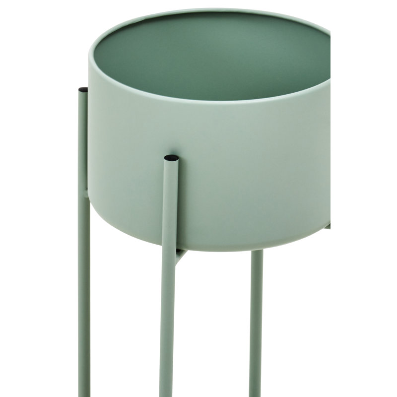 Maleiyah Metal Cachepot, Green, 55 x 28 x 28