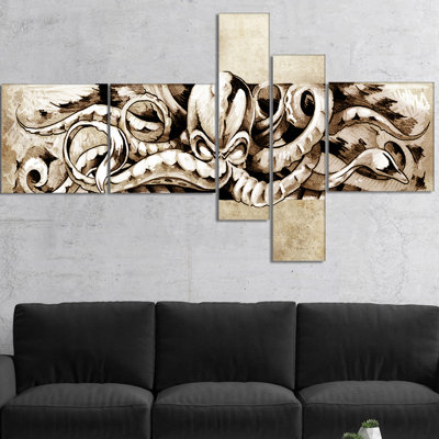 " Octopus Sketch In White Shade "