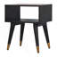Table de chevet Mid-Century ouverte en bois massif
