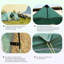 Outsunny 5 Man Camping Tent Large Tunnel Tent 455x220x180cm Dark Green
