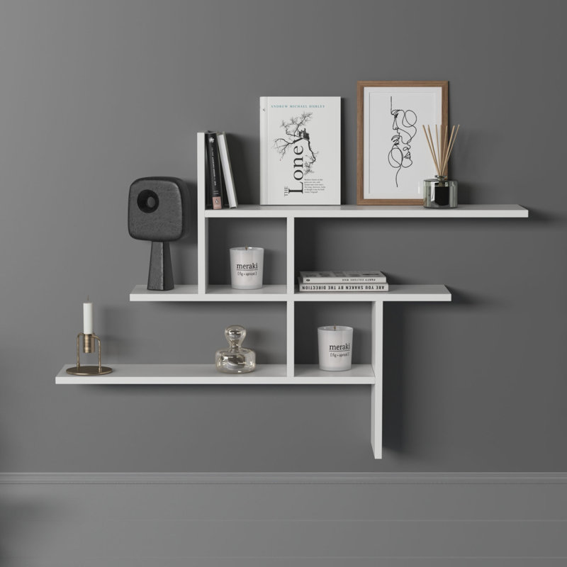 3 Piece Floating Shelf, White