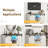47" Farmhouse Sliding Barn Door Dresser With Led Lighting, 2 Drawers & Adjustable Shelves, Rustic Storage Cabinet Tv Stand For Bedroom Or Living Room-1348884846