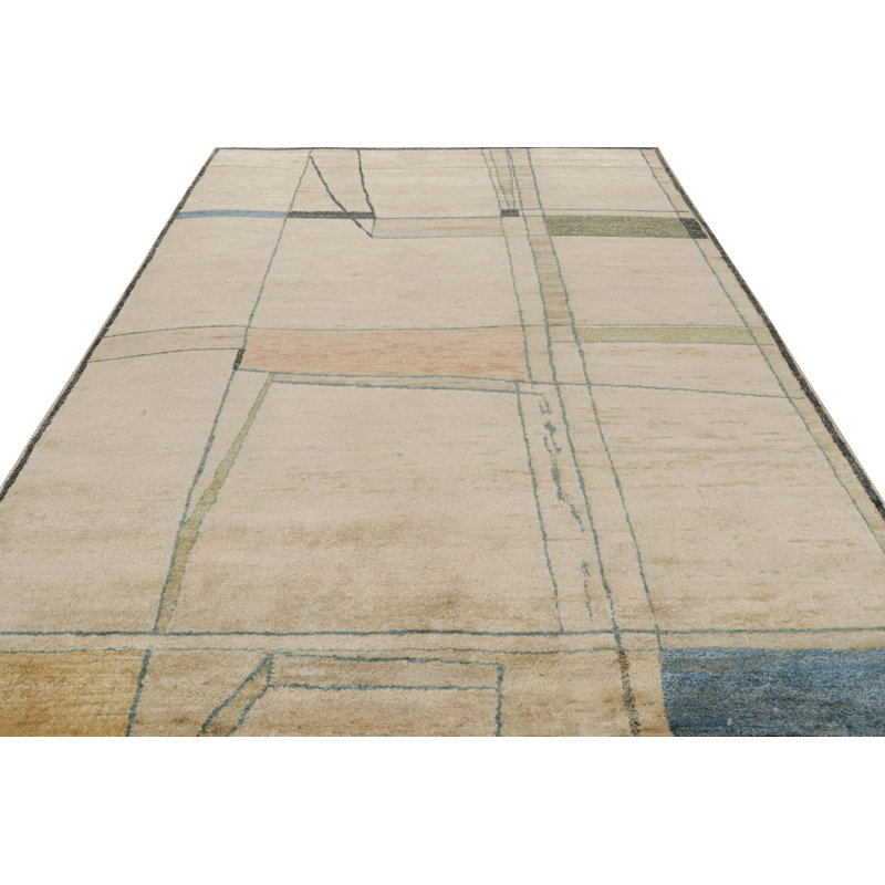 Silk Geometric Area Rug