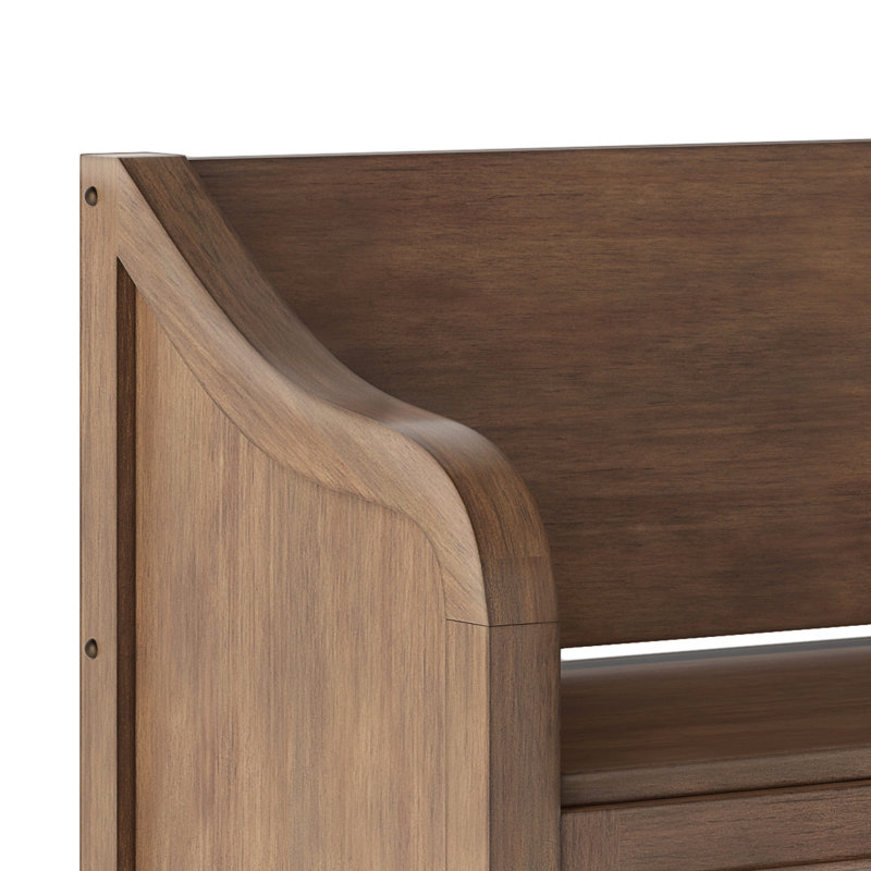 Banc de rangement pour le salon, la salle familiale, la chambre à coucher et le hall d'entrée, Marron foncé
