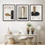 «Mid Century Modern», brun clair, abstrait, Boho, reproduction d'art encadrée, affiche, salle de bain, petit art mural-104783518-104783519
