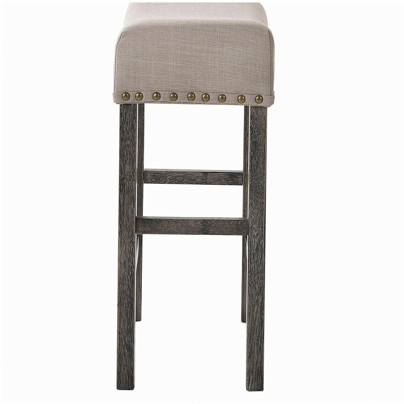 Tabourets brun clair et à hauteur de comptoir (ensemble de 2)