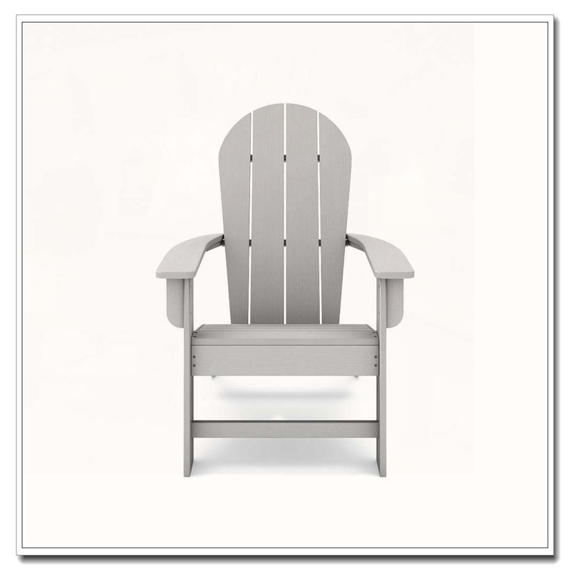 Premium HDPE Poly Lumber Adirondack Chair, Dark Grey