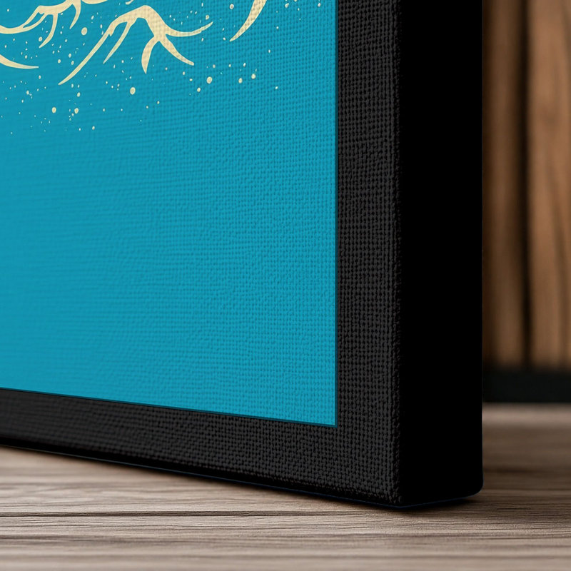 Leaping Orca Coastal - Wrapped Canvas, 30x20 - 76.2 x 50.8 cm, Black Border