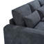 Canapé modulaire réversible de 129 po en lin et chaise longue avec repose-pieds-1053305358