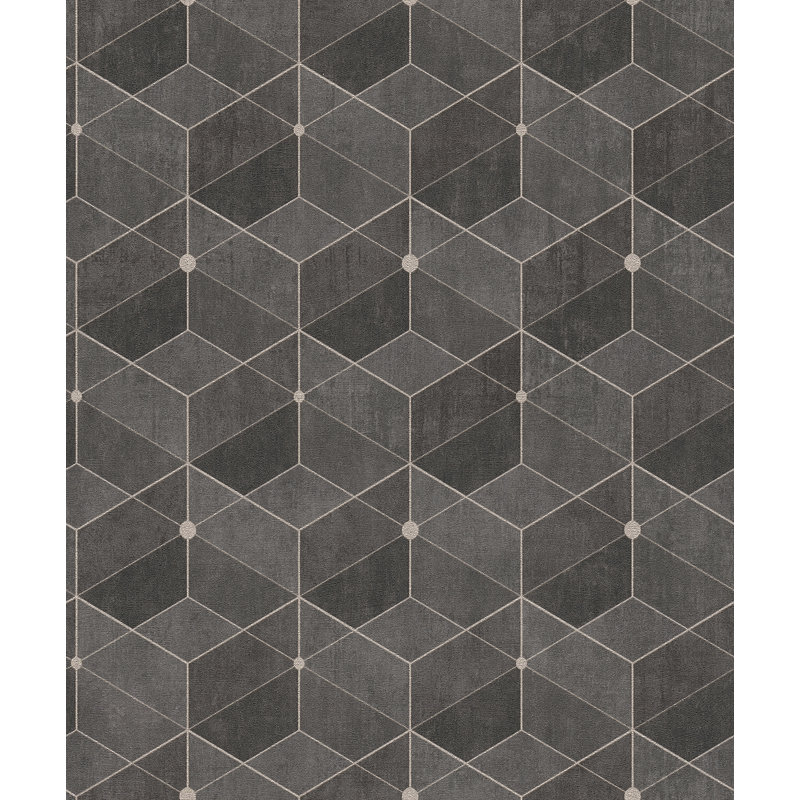 Rouleau de papier peint L 33 pi x l 20,9 po Dorta, Chocolat