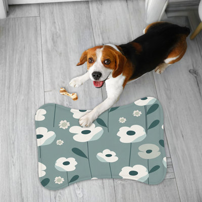Tapis bleu sarcelle Gentle Blossoms - 1 pièce