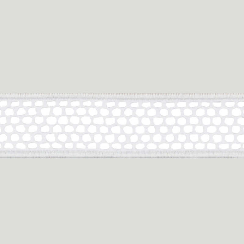 Taie décorative Ritz Percale, Huître / blanc, Très grand lit