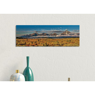 Grand Tetons Panorama by OLena Art - Wrapped Canvas Panoramic Gallery-Wrapped Canvas Giclée