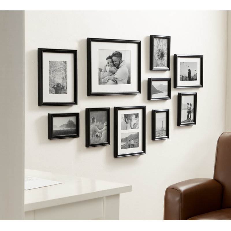 Black Classic 10-Piece Wall Picture Frame Set
