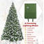 Sapin de Noël pré-éclairé à flocons de neige avec baies rouges, 6/7,5/9 pi, 8 modes-792393283