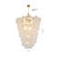 Lustre en verre doré 12 lumières Transitional