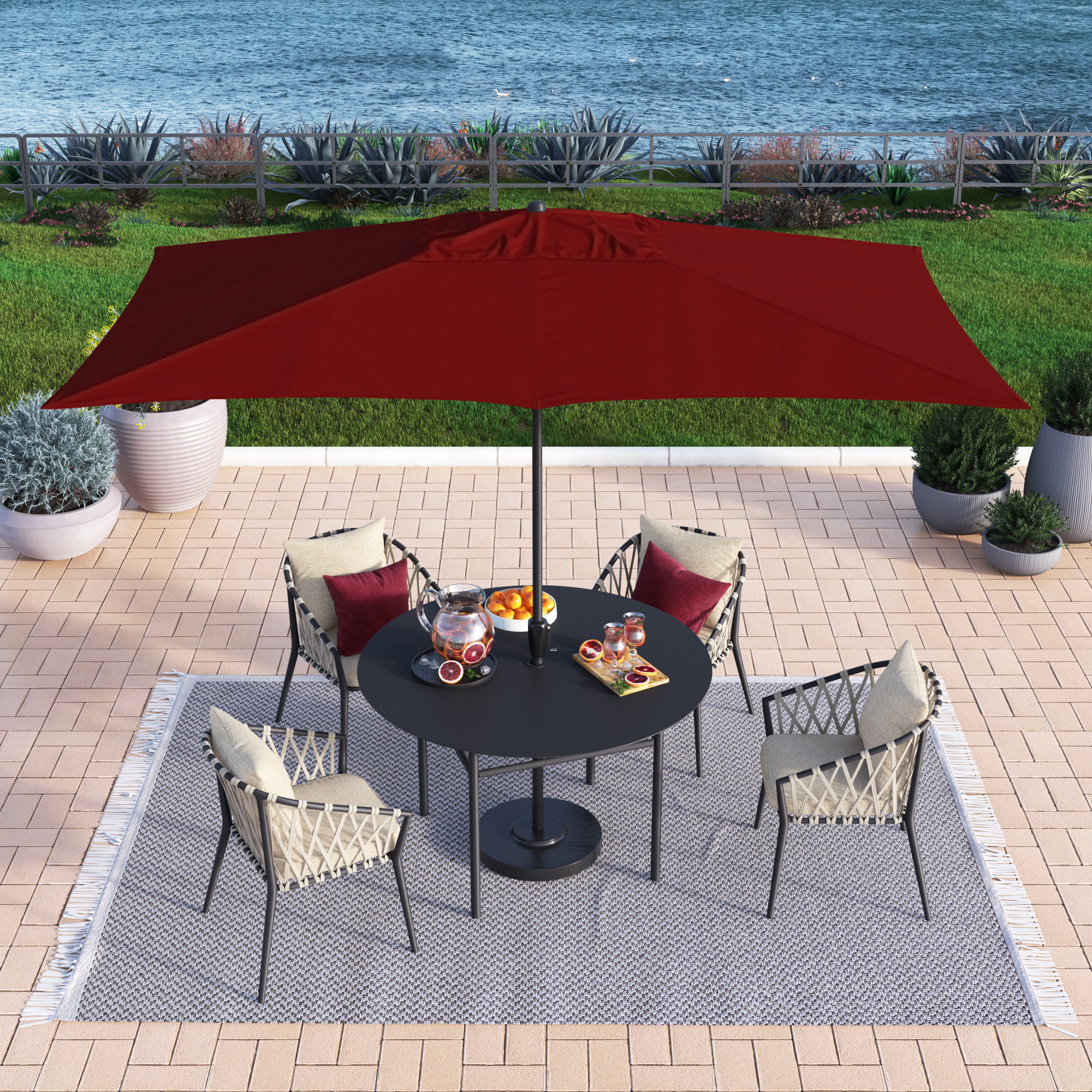 Toscana 70.1'' Outdoor Umbrella, Brick Red