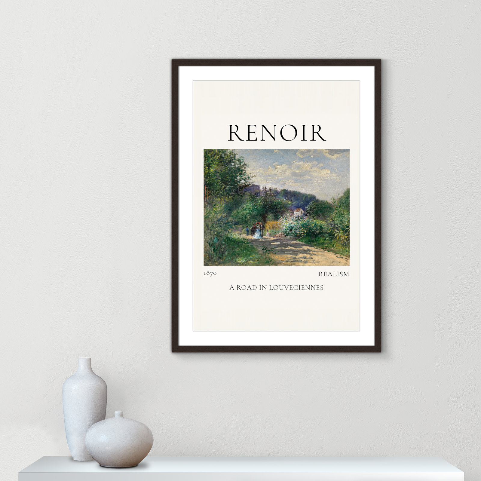 Old Masters Collection " A Road In Louveciennes " by Auguste Renoir, Yes, 35.5" H x 25.5" W x 1.25" D