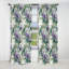 Vert foncé, mauve, bambou, sérénade, motif tropical VI - Rideau occultant floral - 1 panneau-107546043