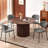 5-Piece Dining Set, Space-Saving Farmhouse Table & Chair Set for 4-1331522125-1331522124