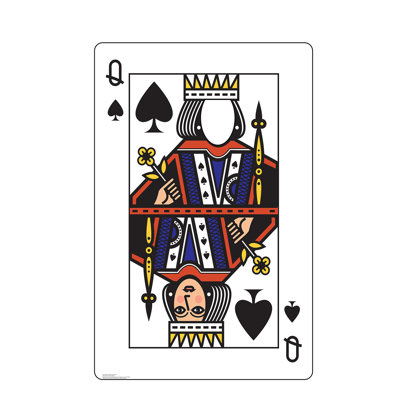 Accroche en carton grand de pique