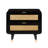 Cianciulli 2 - Drawer Nightstand in Black/Natural/Brass