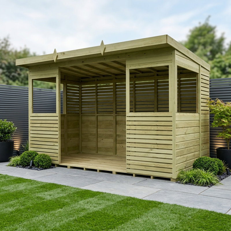 Total Sheds 12ft x 6ft Apex BBQ Shed - Stable Door Ventilated - Pressure Treated Timber - UK Manufactured