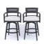 Chaise de patio pivotante à 360 ° en aluminium avec coussins Sunbrella (ensemble de 2)-641414839